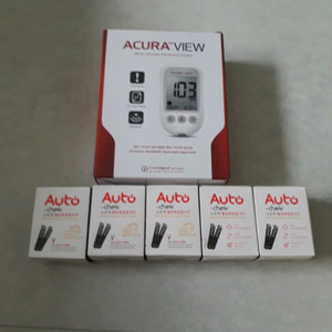 아큐라뷰 혈당 측정기+아큐책 혈당측정지50매5개