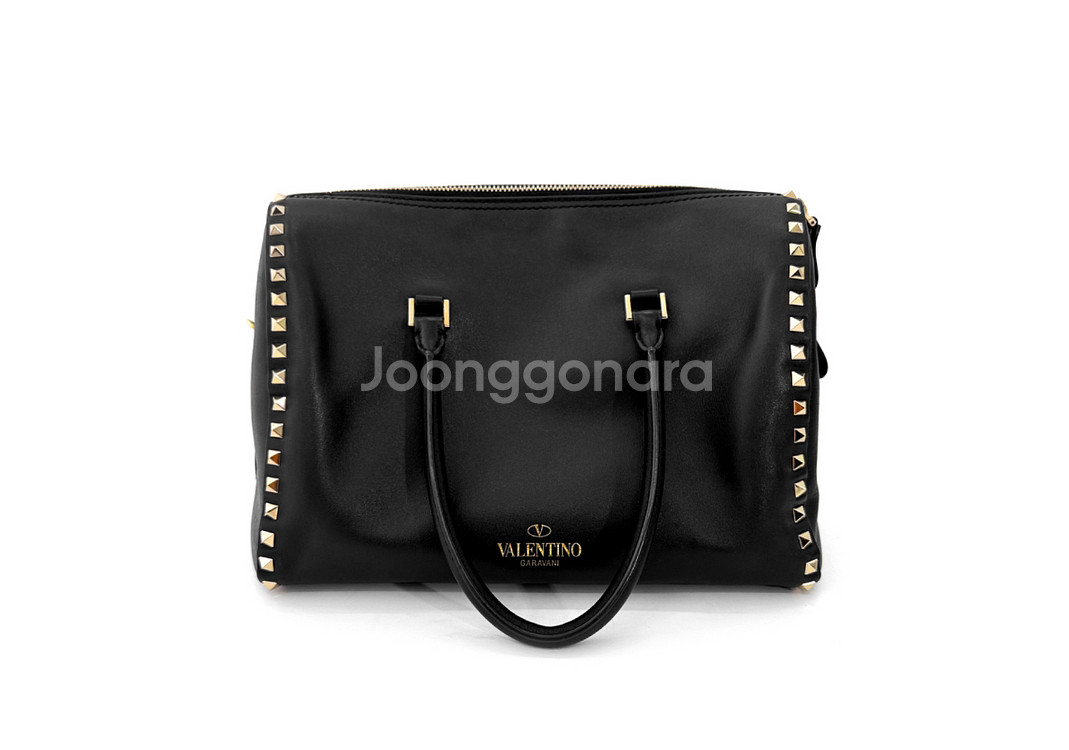 VALENTINO 발렌티노 락스터드 레더 토트백 숄더백--0