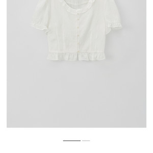 타낫 린넨 러플 클라우드 블라우스