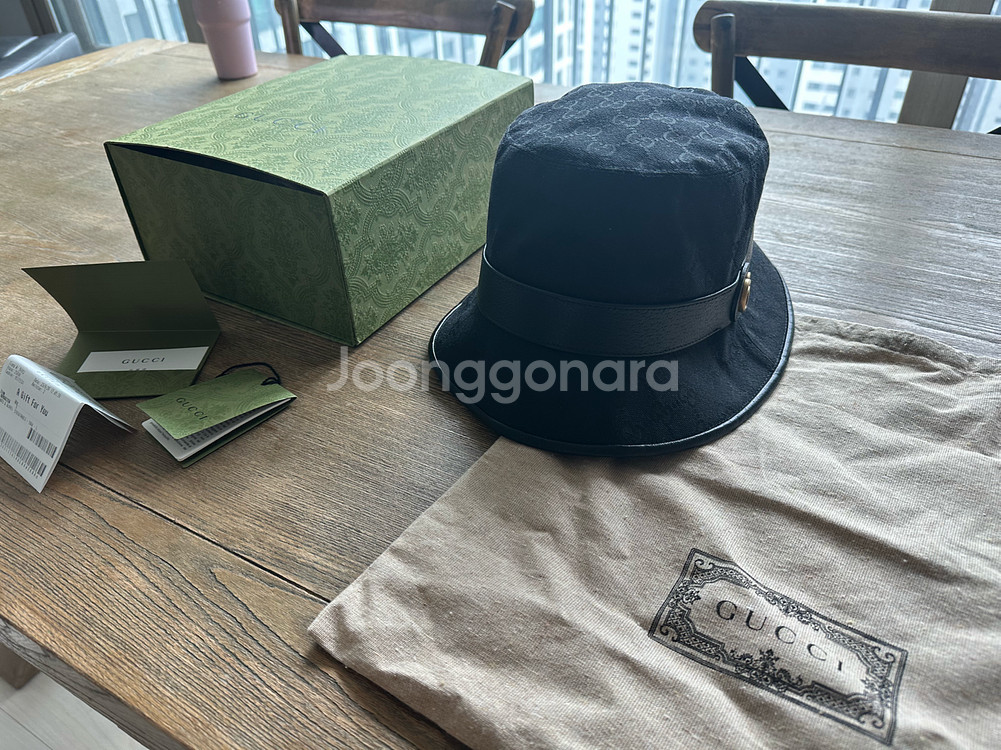 구찌 버킷햇, 구찌 오리지널 GG 캔버스 버킷 모자--4