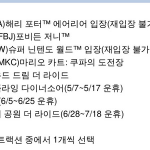 오사카 유니버셜 스튜디오 익스프레스 패스(2장)