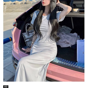 메이윤 제작 롱 No브라원피스 네이비 L