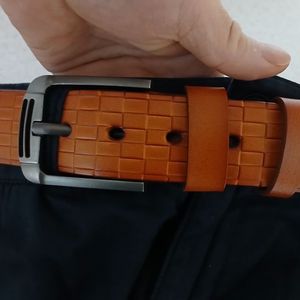 남자 가죽 예쁜 가죽벨트(새상품) 카멜