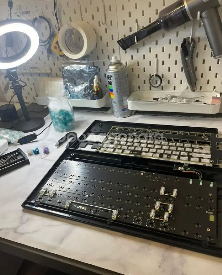 NCR80 레트로 감성 윤활 커스텀 작업 기계식 키보드--2