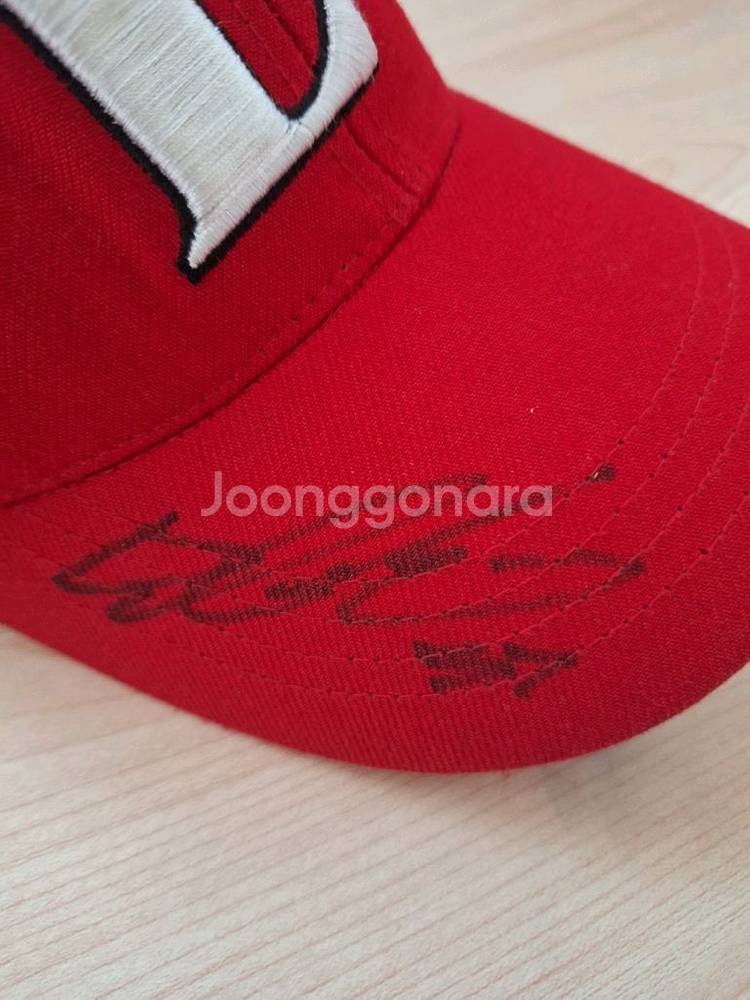 ssg 최지훈 오태곤 친필 싸인 모자 급처--1