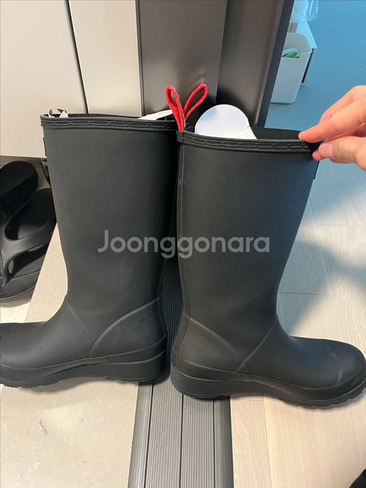 헌터 레인부츠 톨 블랙(230)--1