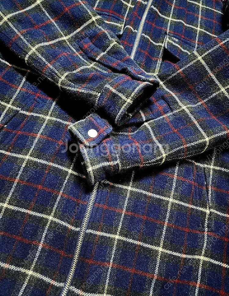 00s 빈티지 polo 폴로랄프로렌 체크 후드 하프코트--2