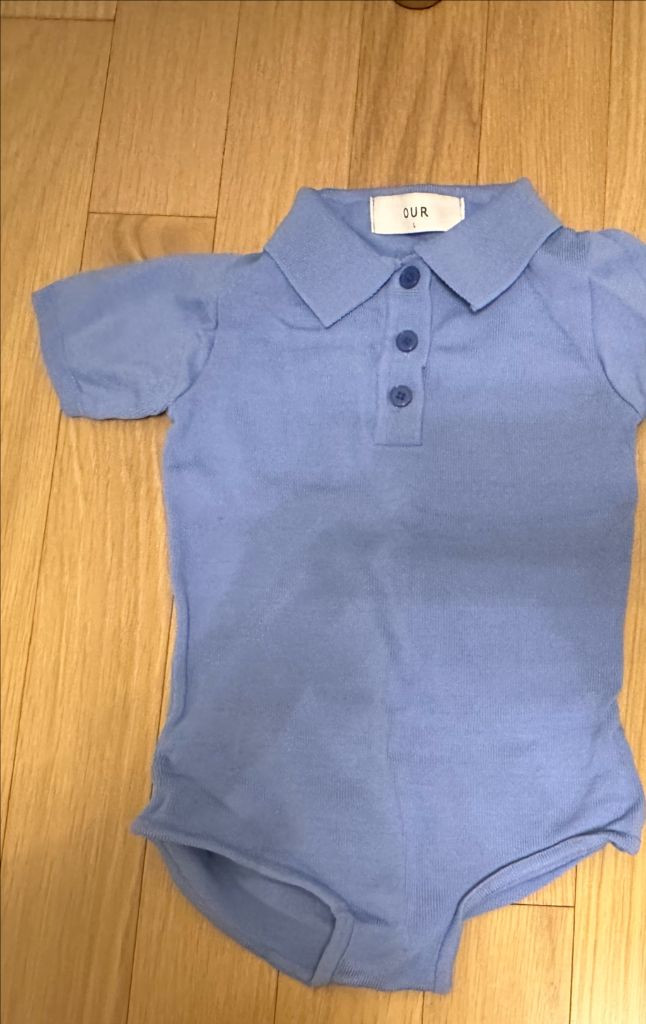 새상품 OUR(아워) 제인 카라 수영복 블루 L--2