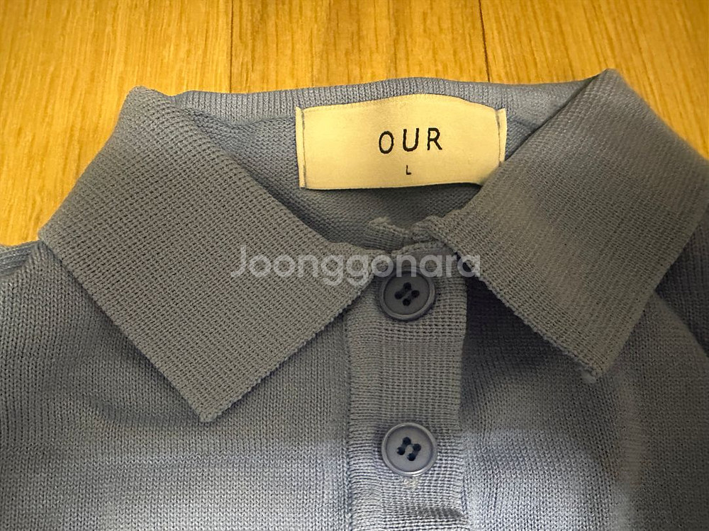 새상품 OUR(아워) 제인 카라 수영복 블루 L--3