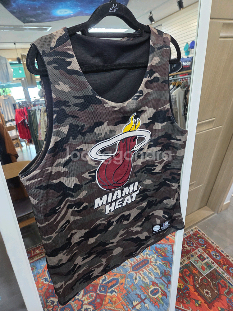 nba 마이애미 히트 리버시블 민소매나시 카모블랙 L--5