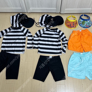쌍둥이 수영복 (래쉬가드) + 포켓몬 썬캡