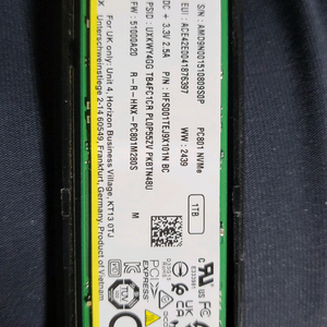 하이닉스 pc801 1tb 그램 탈거 신품