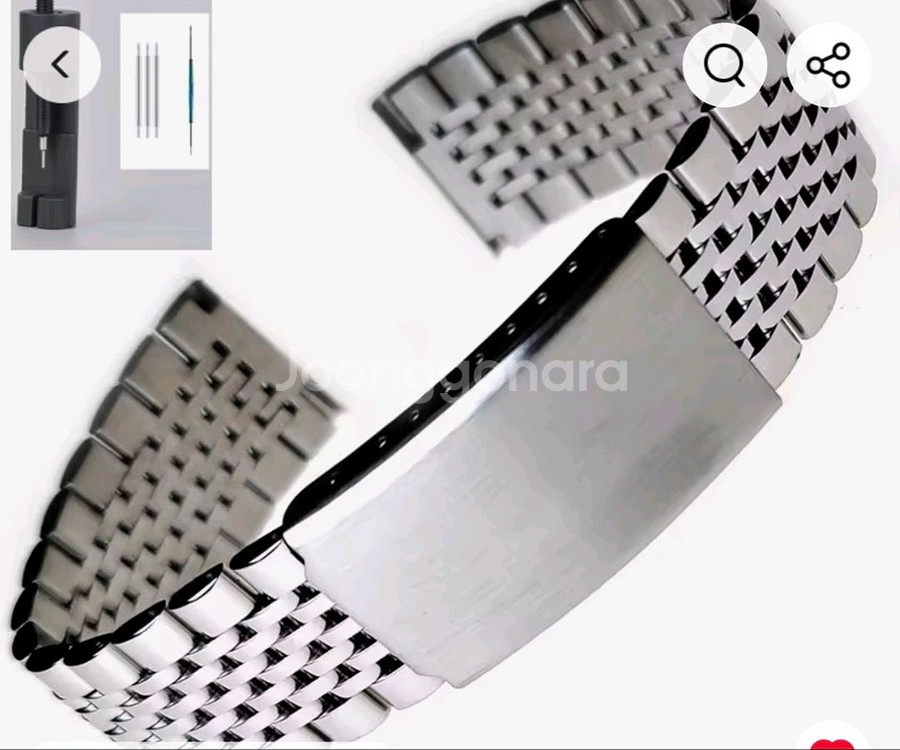 메탈 시계줄 쌀알 브슬 2종 (20mm) 일괕--2