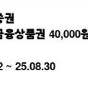현대차증권 플러스 금융상품권 4만원