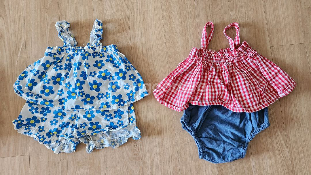 (택포 10000원) 85-90 돌전후 여름 여자아기옷--2