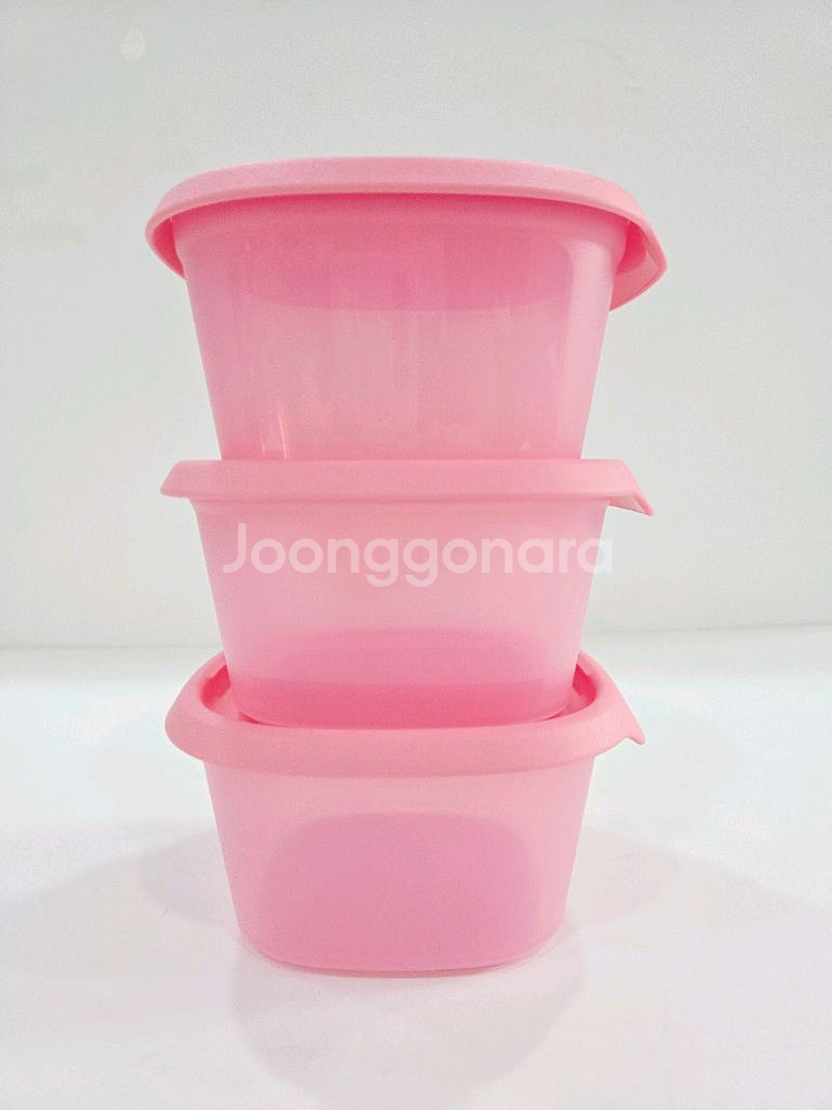 타파웨어 원터치프레시 370ml(3) 핑크 판매합니다--0