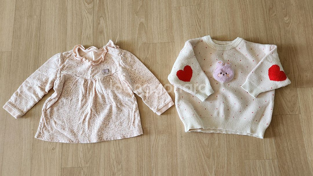 (택포 13000원) 돌전후 85-90 가을겨울 여아옷--1