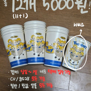 방탄소년단 타이니탄 BTS Tinytan 종이컵 11개