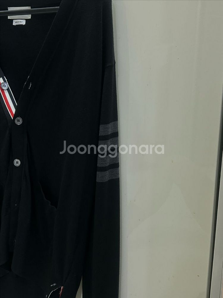 톰브라운 남성 울메리노 가디건 블랙5사이즈--6