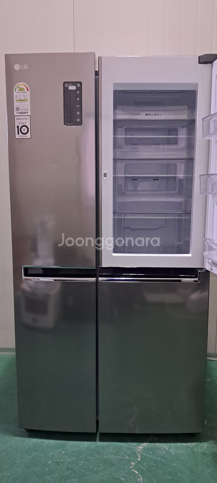 1545 엘지디오스 830L 2도어양문형냉장고(메탈)--3