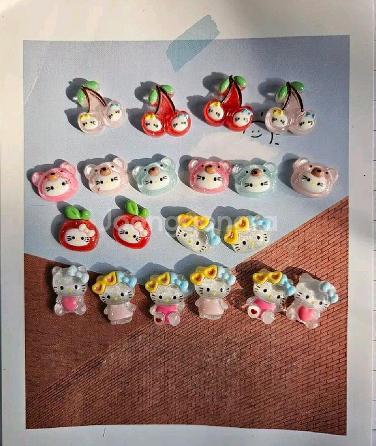 20p_앵두키티네일파츠 곰돌이파츠 네일파츠--0