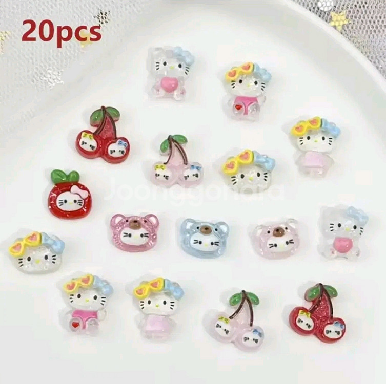 20p_앵두키티네일파츠 곰돌이파츠 네일파츠--3