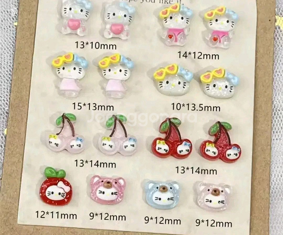 20p_앵두키티네일파츠 곰돌이파츠 네일파츠--1