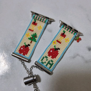 사과모양 비즈 42mm 애플워치 스트랩