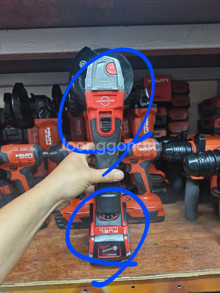 밀워키충전그라인더M18FSAG속도조절.래피드스탑 5인치--1