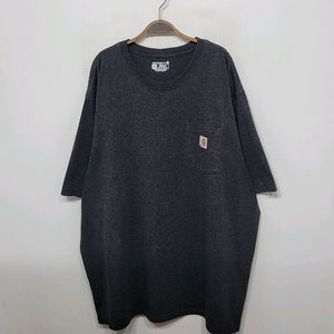 칼하트 포켓 반팔티 차콜 빅사이즈 티셔츠 루즈핏