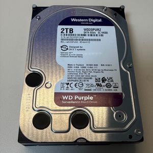WD 퍼플 2TB HDD 상태좋음 포맷 20. 12