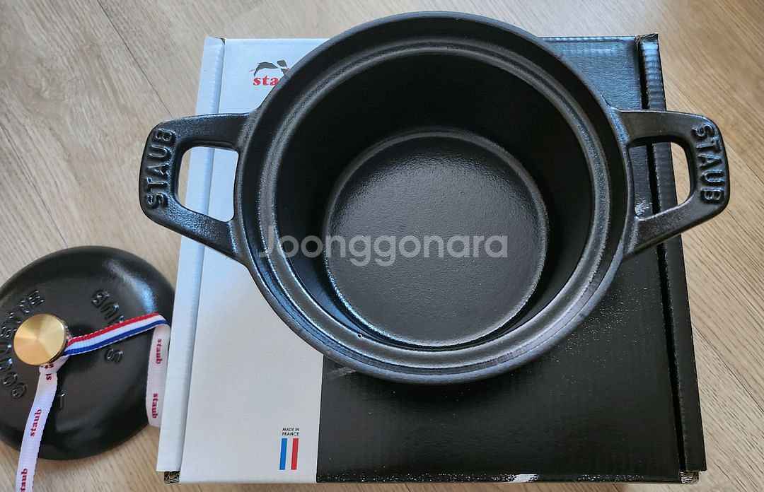 새상품) 스타우브 원형 빈티지 꼬꼬떼 블랙 12cm--1