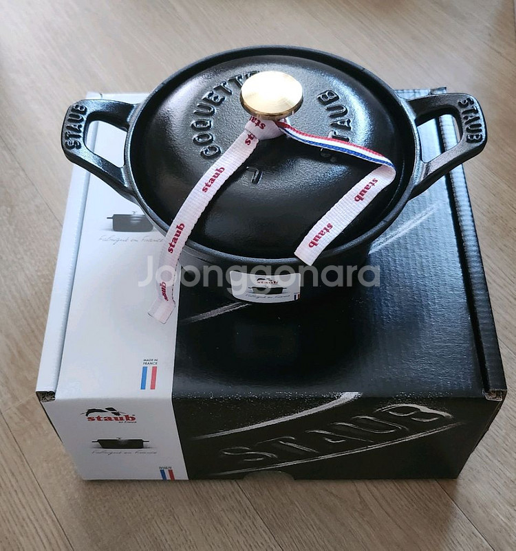 새상품) 스타우브 원형 빈티지 꼬꼬떼 블랙 12cm--0