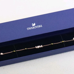Swarovski 펄과 흑다이아 펜치 팔찌