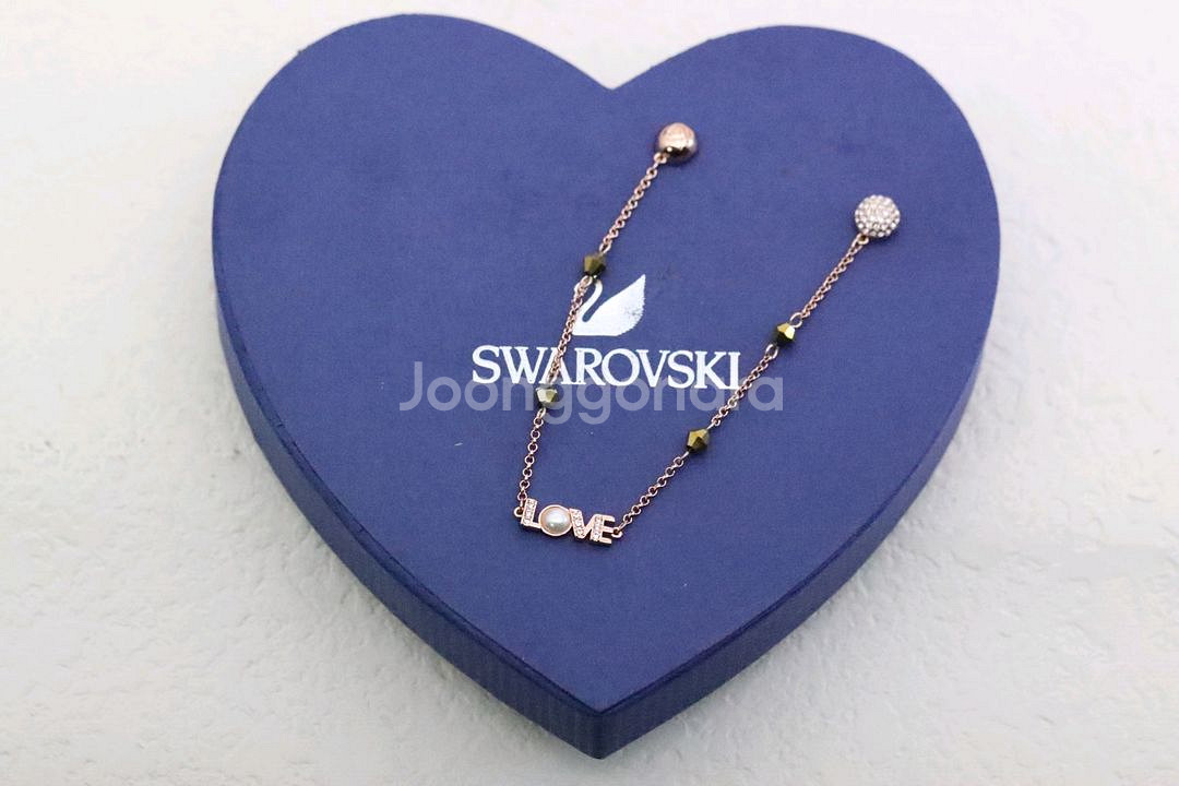 Swarovski 펄과 흑다이아 펜치 팔찌--5