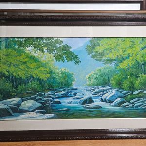 계곡 풍경화 유화 그림 액자