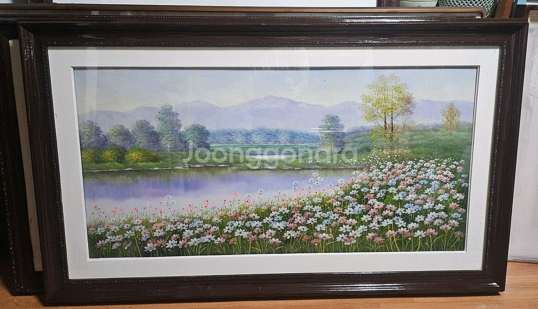 풍경화 유화 그림 액자--0