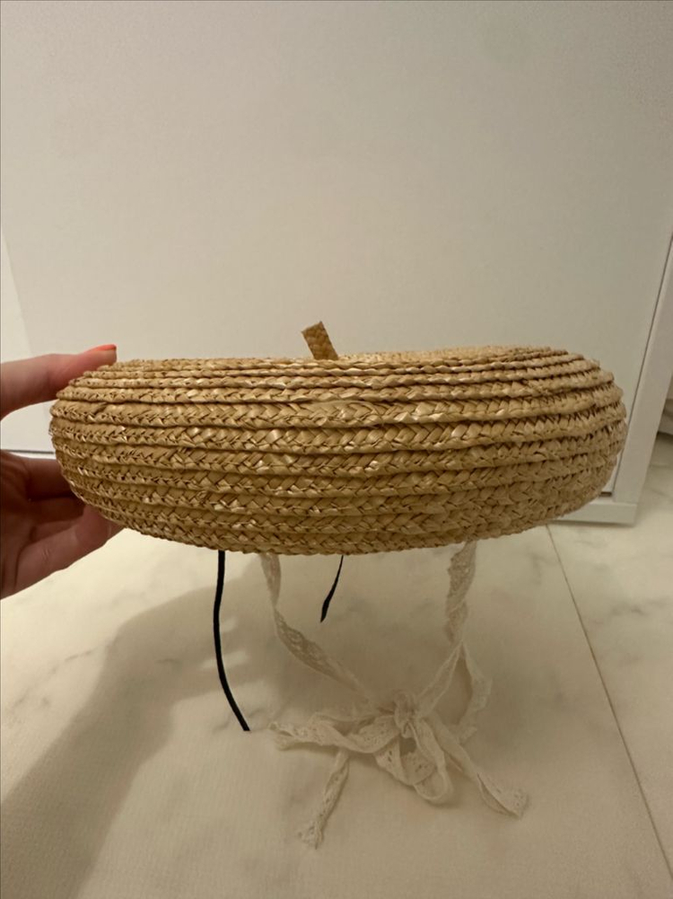 밀짚 꼭지모자--0