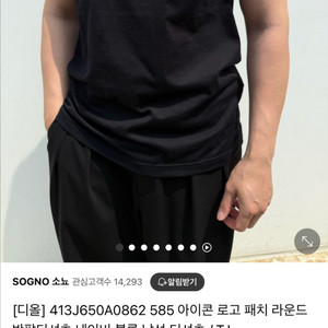 디올 아이콘 로고 반팔티셔츠