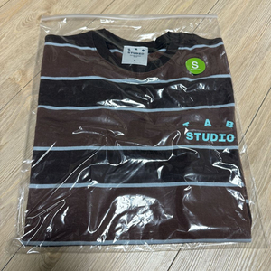 s) 새상품 아이앱 스튜디오 스트라이프 티셔츠 브라운