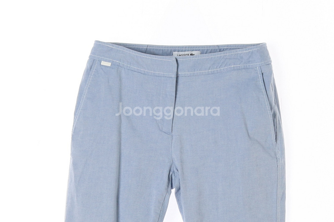 [S]라코스테 W28 스카이블루 슬랙스 치노팬츠 면바지--1