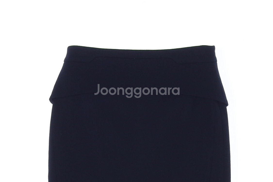 [S]잇미샤 울98% 미디 페플럼스커트 정장 치마--1