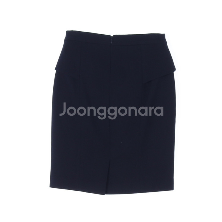 [S]잇미샤 울98% 미디 페플럼스커트 정장 치마--3