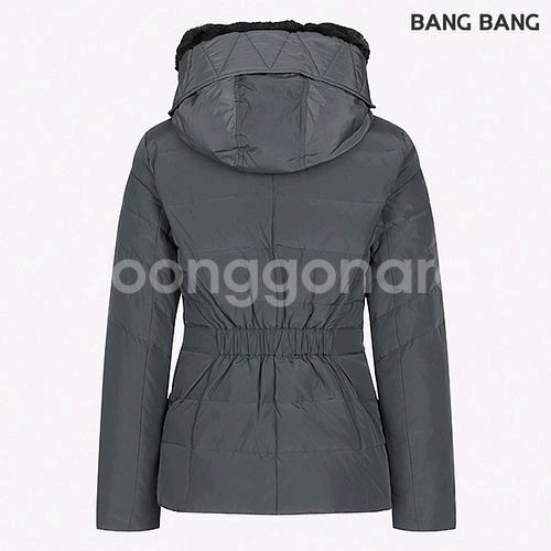 뱅뱅여성 슬림핏 후드 숏 덕다운 100--7