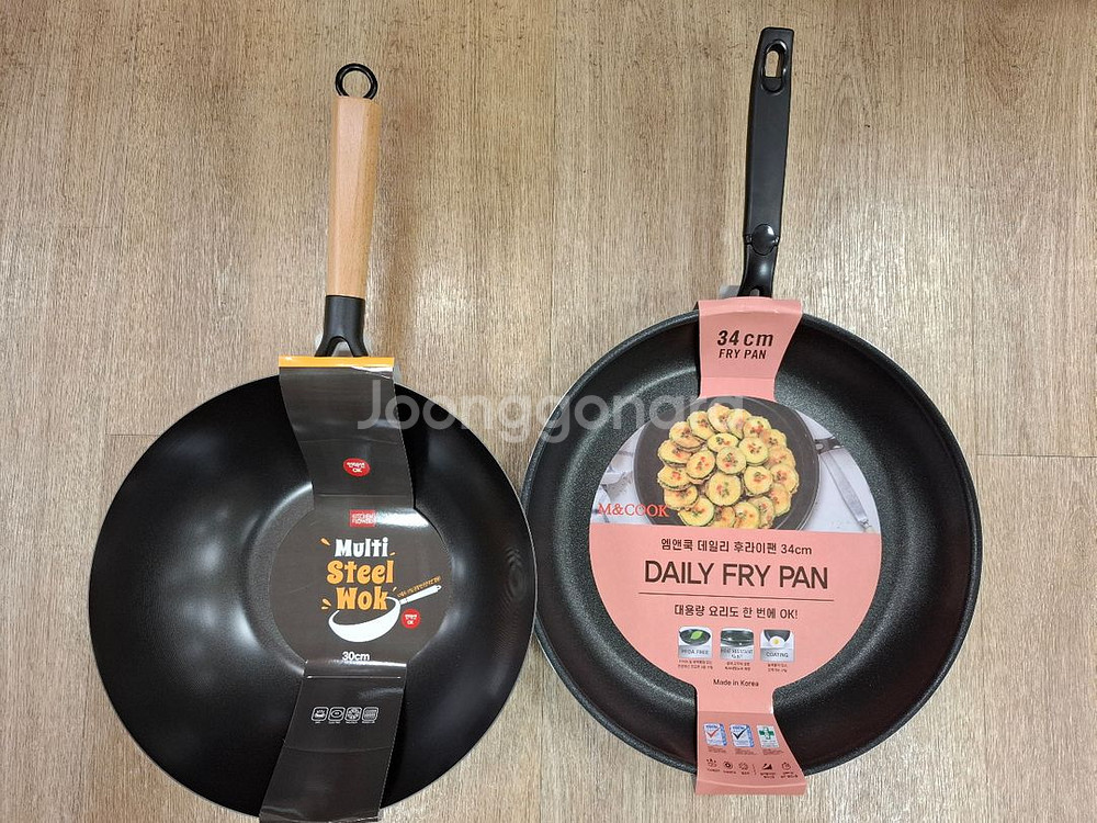 철판 궁중팬30cm//후라이팬 34cm 각각 새상품--0