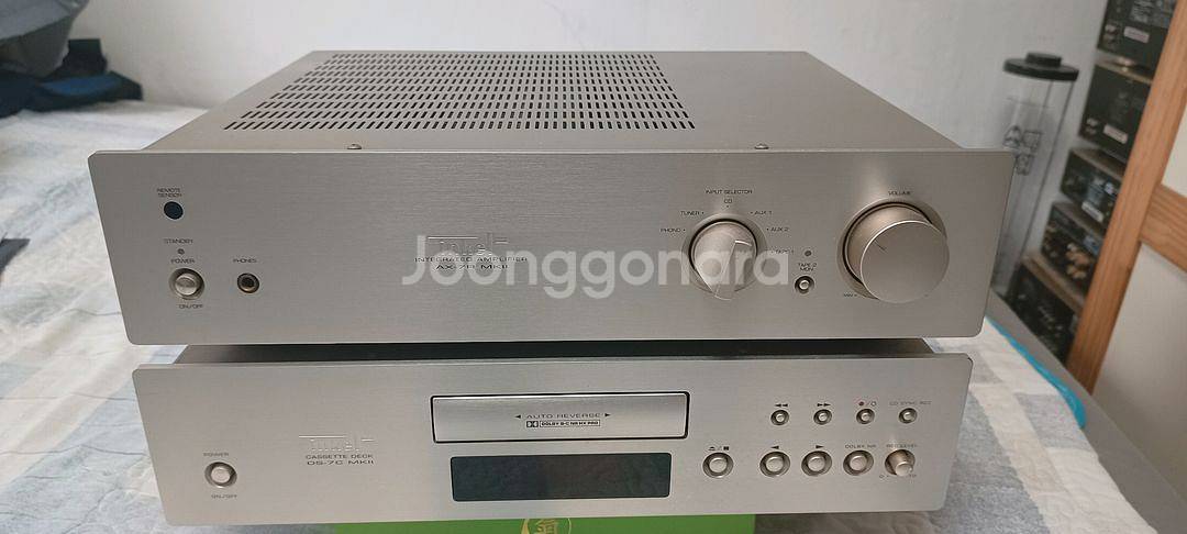 부품용) 인켈 AX-7R mk2 인티앰프와 카세트 데크--1