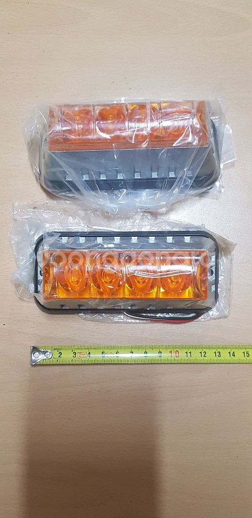 파박이 써치 LED 싸이키램프 황색 12V 24V--1