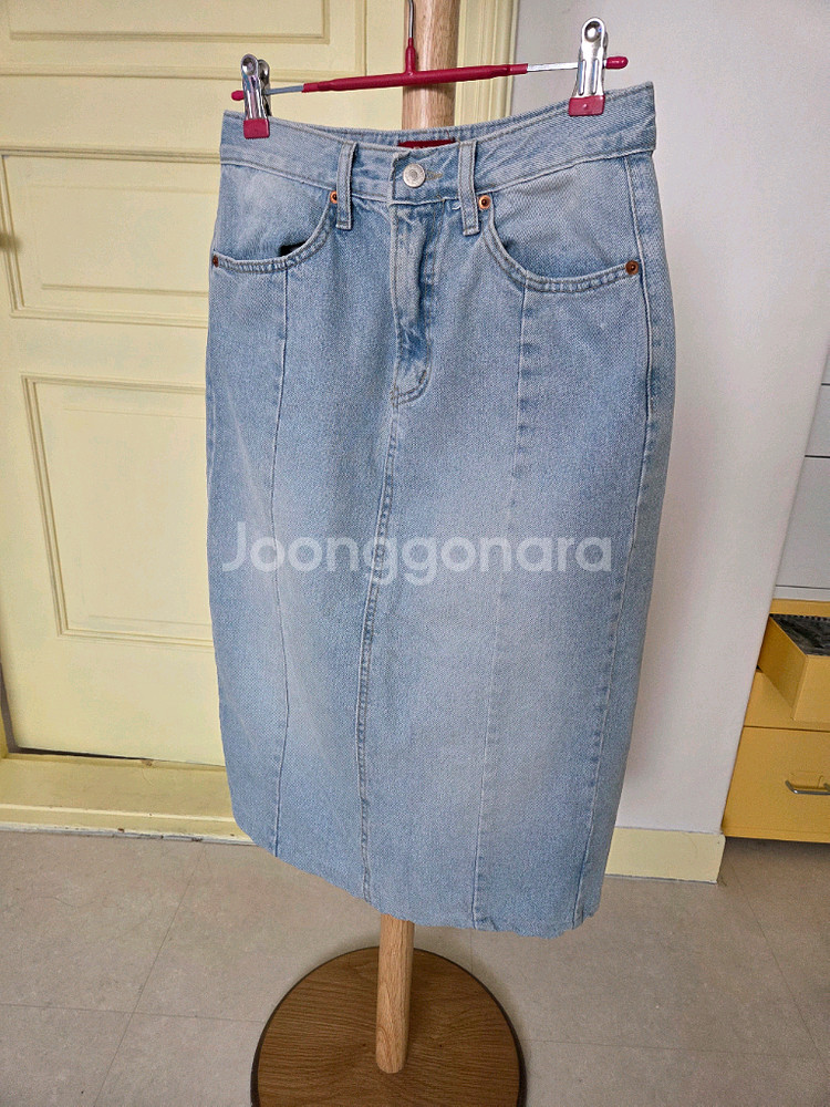 청 데님 스커트 실물더이쁨 한번입은새거~옷정리해요~--0