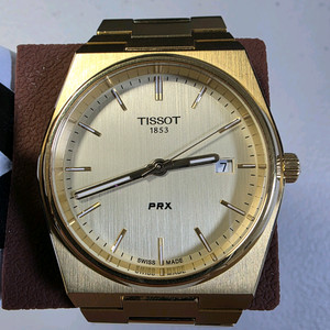 티쏘 PRX 쿼츠 40MM 골드 금통