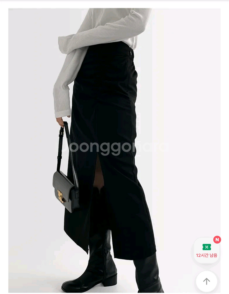 어텀 셔링 롱 스커트 블랙 올해구입 새거 옷정리해요~--0